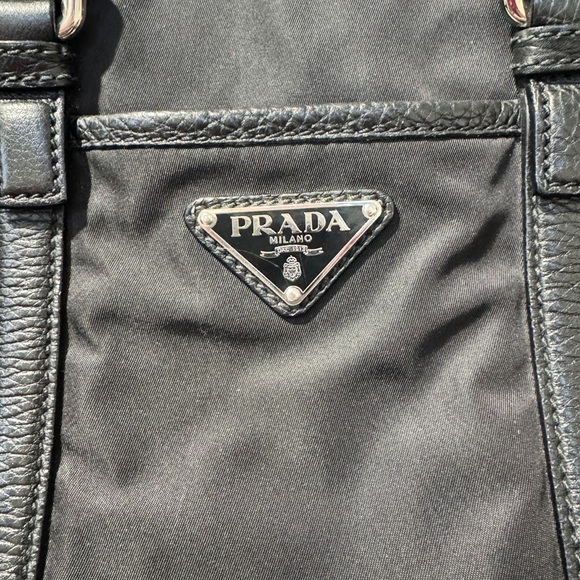Authentic Prada Nylon & Leather Shoulder Bag - Picture 2 of 12